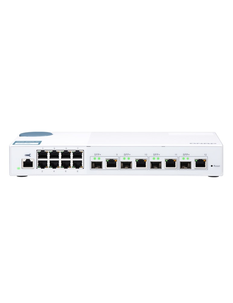 QNAP QSW-M408-4C Smart Managed Switch [4x 10GbE SFP+/RJ45 Combo, 8x 1GbE (RJ45), Layer 2, Netzwerkmanagement]