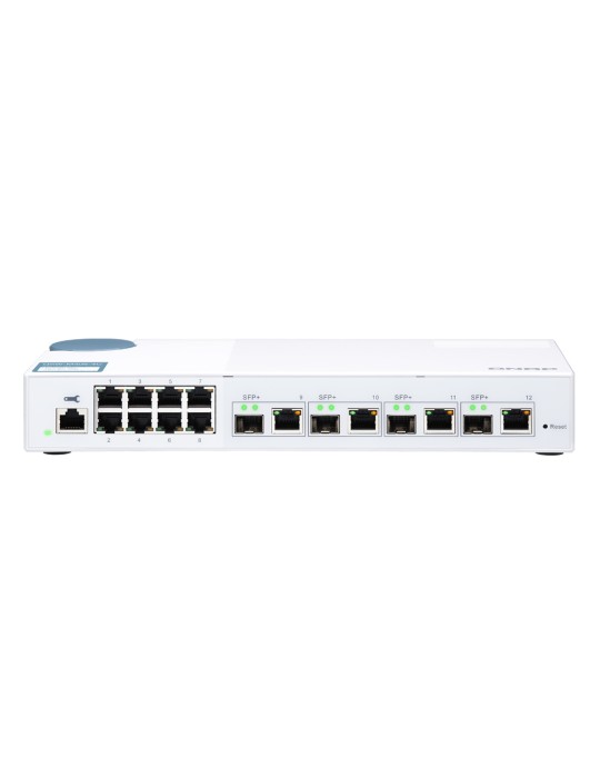 QNAP QSW-M408-4C Smart Managed Switch [4x 10GbE SFP+/RJ45 Combo, 8x 1GbE (RJ45), Layer 2, Netzwerkmanagement]