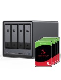 UGREEN DXP4800 32TB Seagate IronWolf NAS-Bundle NAS inkl. 4x 8TB Seagate IronWolf 3,5 Zoll SATA Festplatte