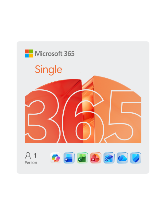 Microsoft 365 Single [1 Benutzer / 1 Jahr / 1 TB OneDrive]