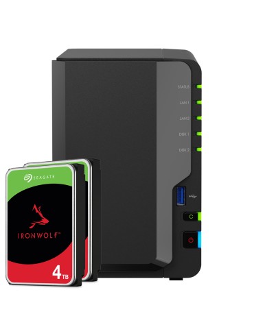Synology DS225+ 8TB Seagate IronWolf NAS-Bundle NAS inkl. 2x 4TB Seagate IronWolf 3.5 Zoll SATA Festplatte