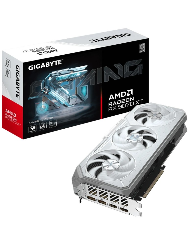 Gigabyte Radeon RX 9070 XT 16GB Gaming OC ICE Grafikkarte - 16GB GDDR6, 2x HDMI, 2x DP