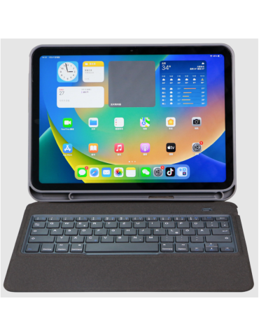 Deqster Slim Keyboard 2 für 13" Apple iPad Air(M2/M3), QWERTZ, DE-Layout, Grau