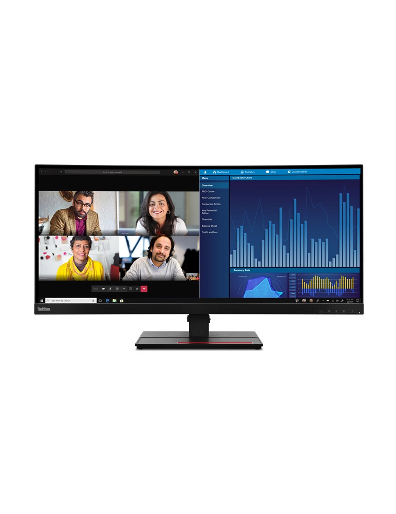 ThinkVision P34w-20 Business Monitor - WQHD IPS Panel, USB-C 3800R, PD 100Watt