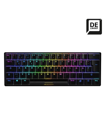 Sharkoon SKILLER SGK50 S4 Gaming Tastatur mit braunen Switches - 60 % Layout, Kail H brown Switches, RGB-Beleuchtung, QWERTZ-Lay