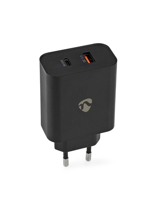 Nedis Netzladegerät 65 W Schnellladefunktion 2.0 2.25 A - Anzahl der Ausgänge: 2, USB-A, USB-C™, Automatische Spannungswahl