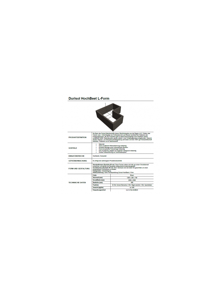 L-Form Hochbeet – Ergonomisch & Platzsparend für Garten & Terrasse | Shopvola.de