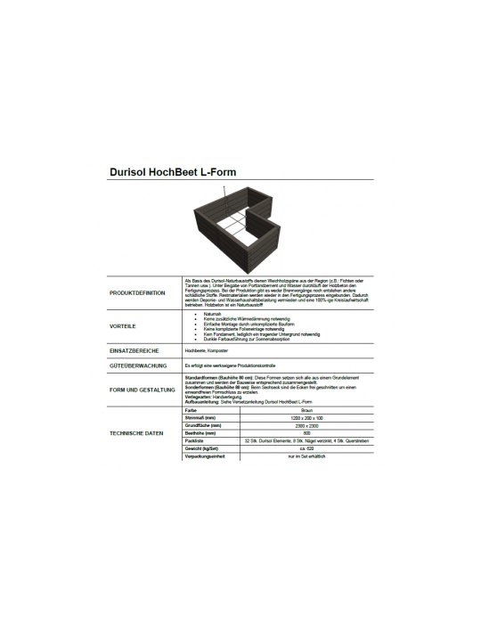 L-Form Hochbeet – Ergonomisch & Platzsparend für Garten & Terrasse | Shopvola.de