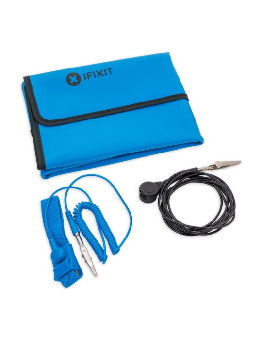 iFixit Portable Anti-Static-Mat Faltbare Antistatik-Matte incl. Erdungskabel und Erdungsarmband