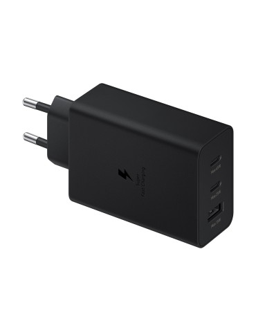 Samsung Reiseladegerät Trio (65W), schwarz Drei Anschlüsse (USB Type-C/ USB-A), PD 3.0 und Super Fast Charging bis zu 65 Watt