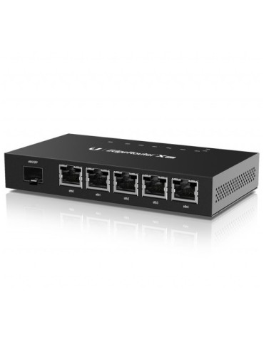 Ubiquiti EdgeRouter X SFP 6-Port Gigabit Router (ER-X-SFP) [5x LAN, 1x SFP In, 256 MB RAM]