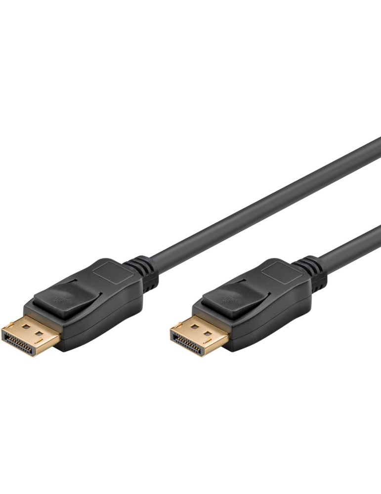 Goobay 2m DisplayPort 1.4-Verbindungskabel [3D, 8K@60Hz (4320p), vergoldete Kontakte, mit Verriegelung]