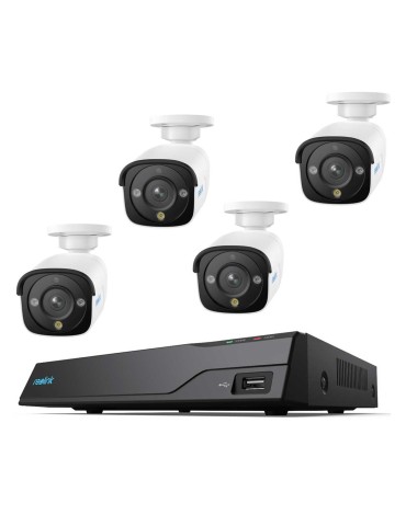 Reolink NVS8-12MB4 Video-Überwachungssystem 1x NVR (Modell NVS8), 4x 12MP Überwachungskamera, inkl. 2TB Festplatte