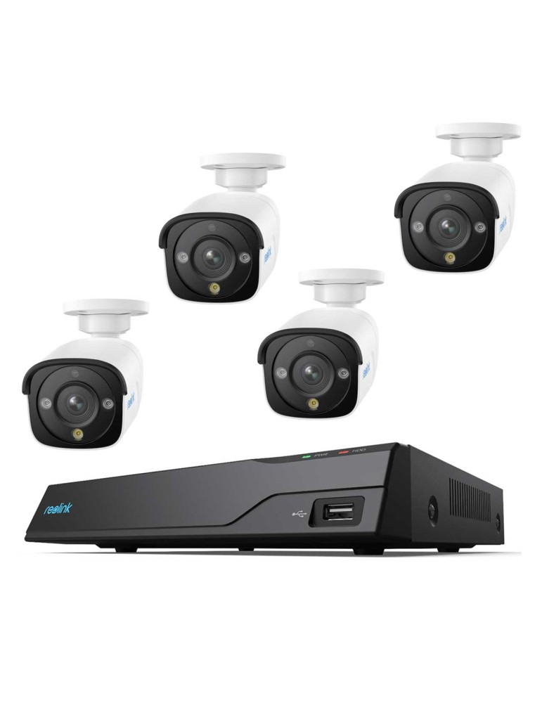 Reolink NVS8-12MB4 Video-Überwachungssystem 1x NVR (Modell NVS8), 4x 12MP Überwachungskamera, inkl. 2TB Festplatte