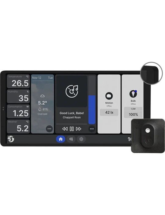Shelly Wall Display X2 Schwarz + Blu H&T Schwarz WLAN · Schwarz