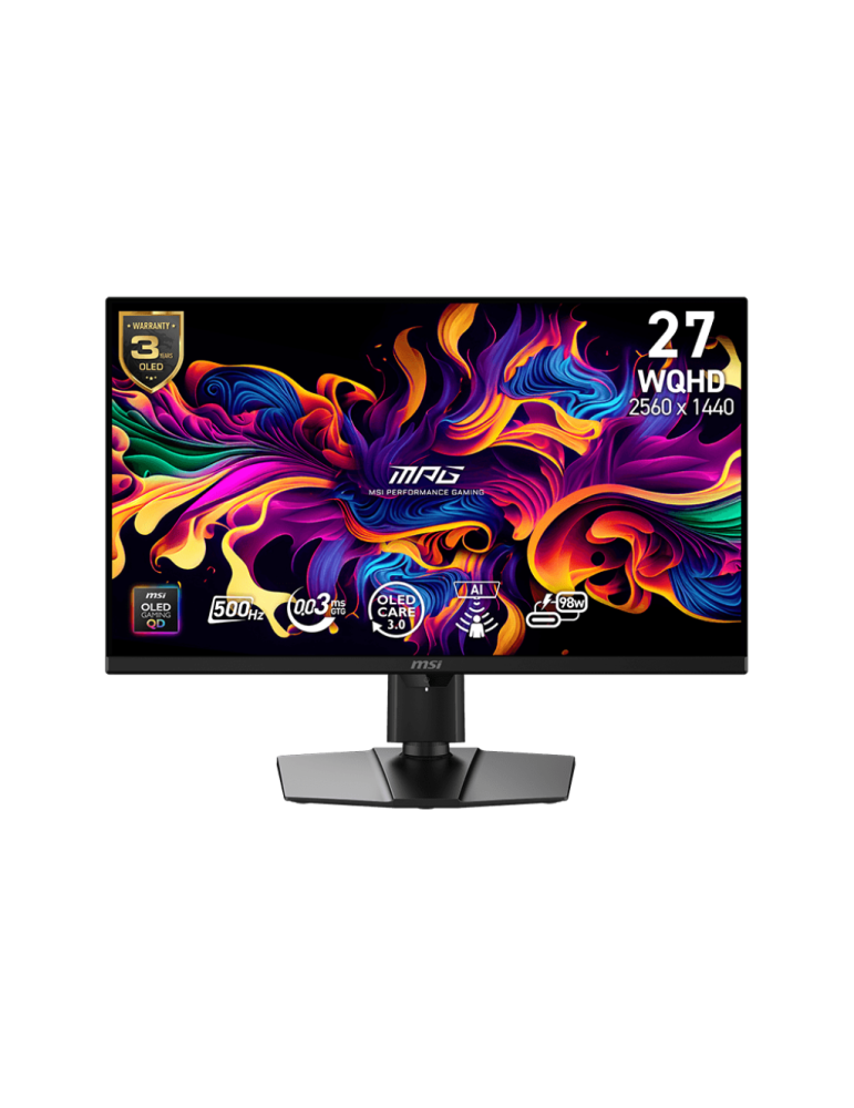 MSI MPG 271QRDE QD-OLED X50 - 500Hz, PD 98Watt OLED (QD-OLED), Quantum-Dot