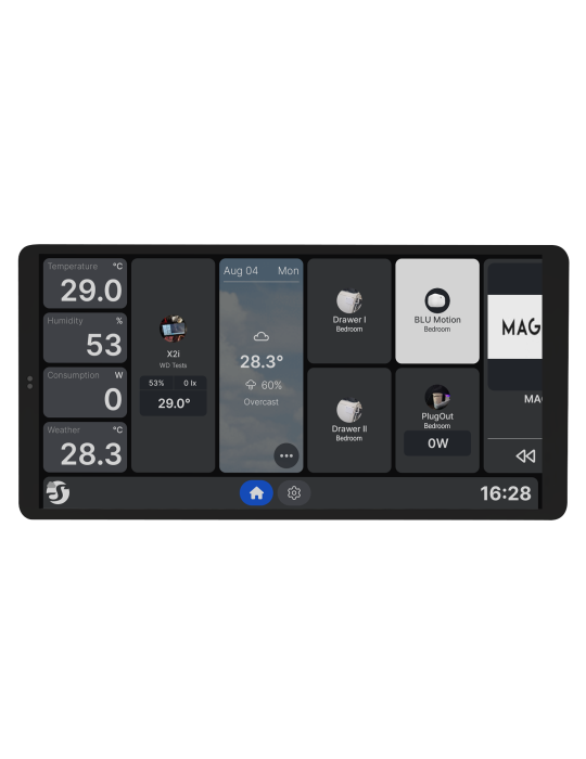 Shelly Wall Display X2i Silber WLAN · Silber