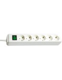 Brennenstuhl Eco-Line Steckdosenleiste mit Schalter [6-fach, weiß, 1.5m]