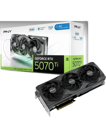 PNY GeForce RTX 5070 Ti Overclocked Triple Fan Plus - 16GB GDDR7, HDMI, 3x DP