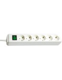 Brennenstuhl Eco-Line Steckdosenleiste mit Schalter [6-fach, weiß, 3m]
