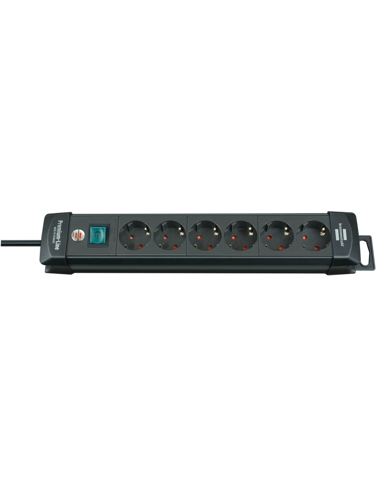 Brennenstuhl Premium-Line Steckdosenleiste [6-fach, schwarz, 3m]