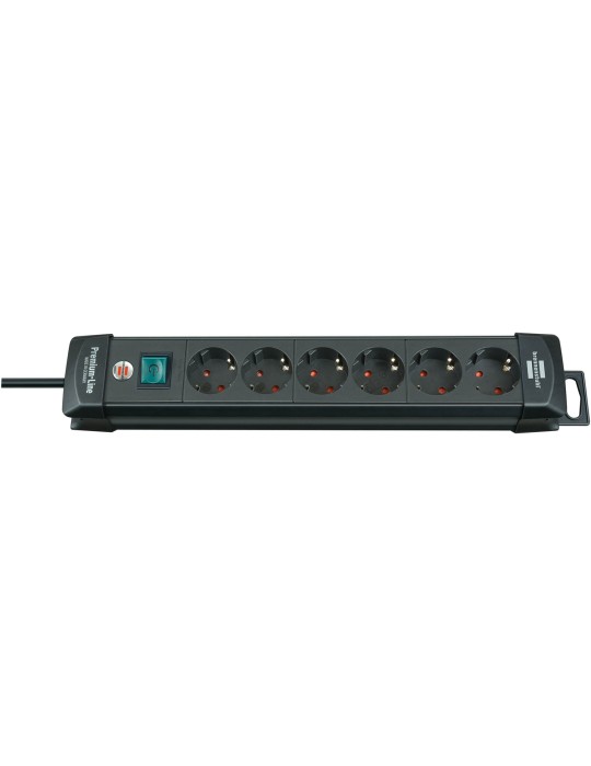 Brennenstuhl Premium-Line Steckdosenleiste [6-fach, schwarz, 3m]