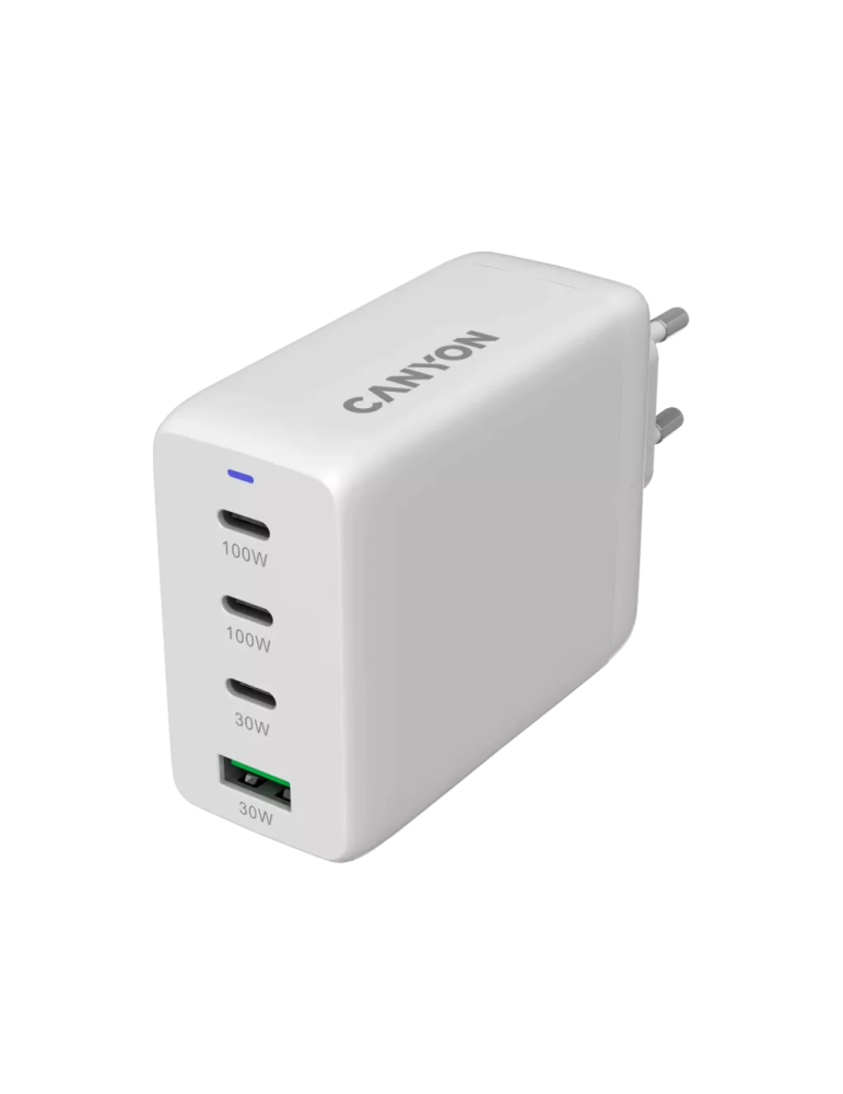 CANYON Charger CU100ACC GaN 100W 3xPD 1xQC EU White