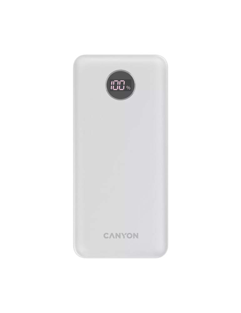 CANYON Powerbank PB-2002 LED 20000 mAh PD 20W QC 3.0 White