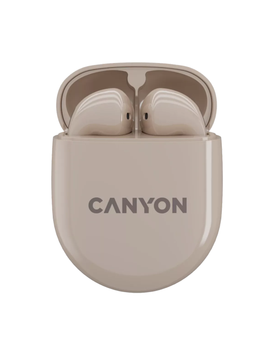 CANYON In-Ear Kopfhörer TWS-6, Beige Bluetooth 5.3, Berührungssteuerung