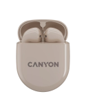 CANYON In-Ear Kopfhörer TWS-6, Beige Bluetooth 5.3, Berührungssteuerung