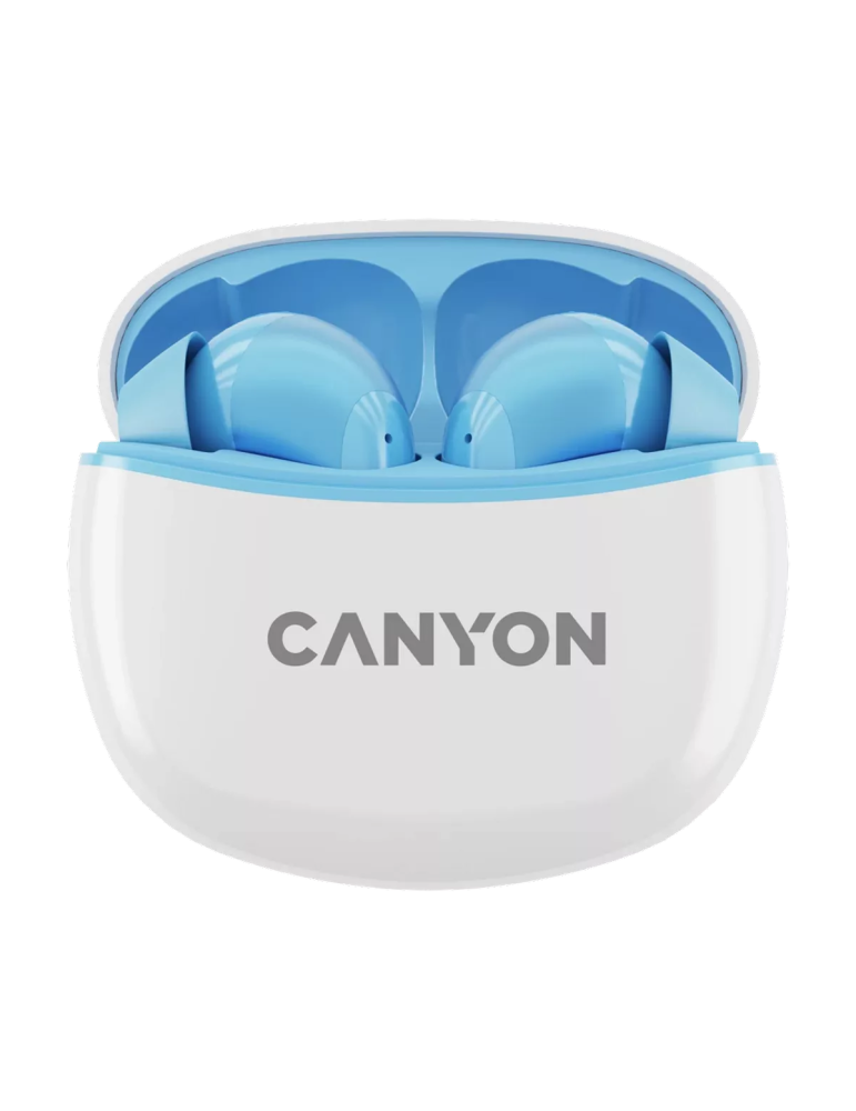 CANYON In-Ear Kopfhörer TWS-5, Blue Bluetooth 5.3, Berührungssteuerung, Ladeeingang: USB-C