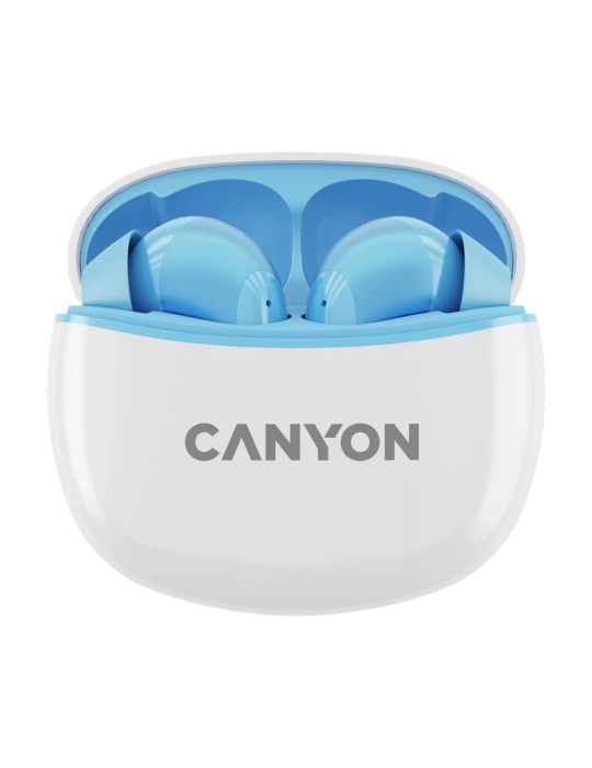 CANYON In-Ear Kopfhörer TWS-5, Blue Bluetooth 5.3, Berührungssteuerung, Ladeeingang: USB-C