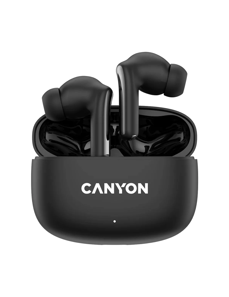 CANYON In-Ear Kopfhörer OnGo 9, Black Bluetooth 5.3, Umgebungsgeräuschunterdrückung, Vier Mikrofone