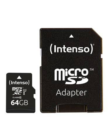 Intenso 64GB MicroSDXC Speicherkarte Professional [inkl. SD Adapter]