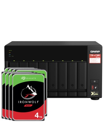 QNAP TS-873A-8G 96TB IronWolf NAS-Bundle NAS inkl. 8x 12TB Seagate IronWolf 3,5 Zoll SATA Festplatte