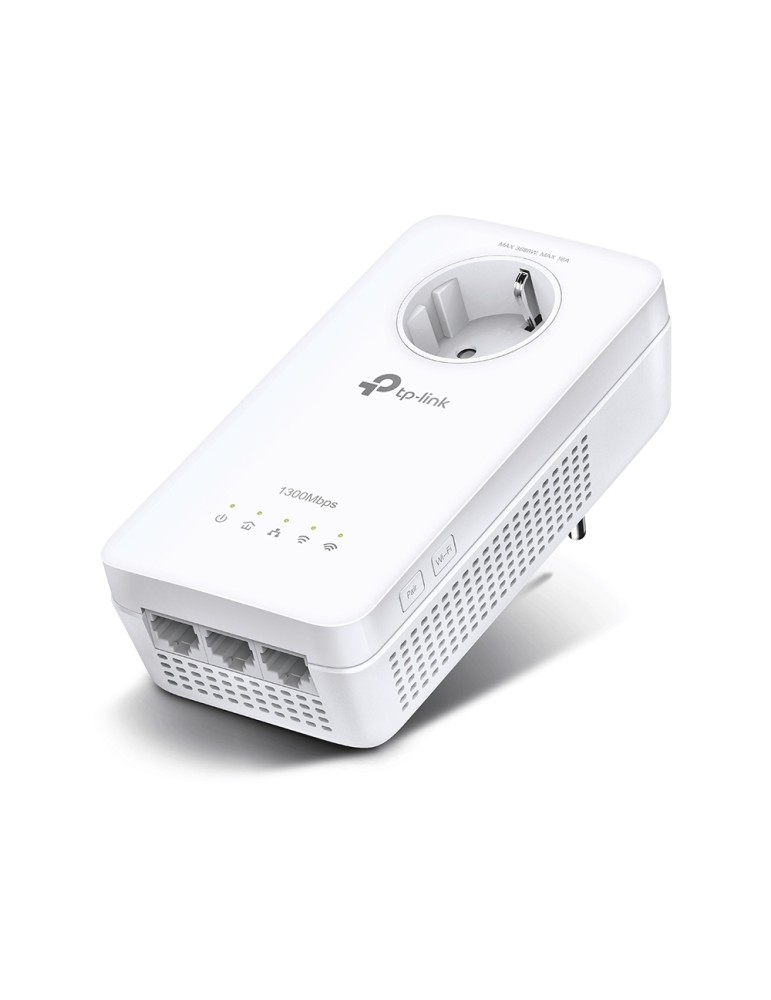 TP-Link WLAN Powerline Repeater (TL-WPA8631P) [Powerline bis zu 1300 Mbit/s, WLAN ac 867 + 300 Mbit/s, 3x Gigabit LAN]