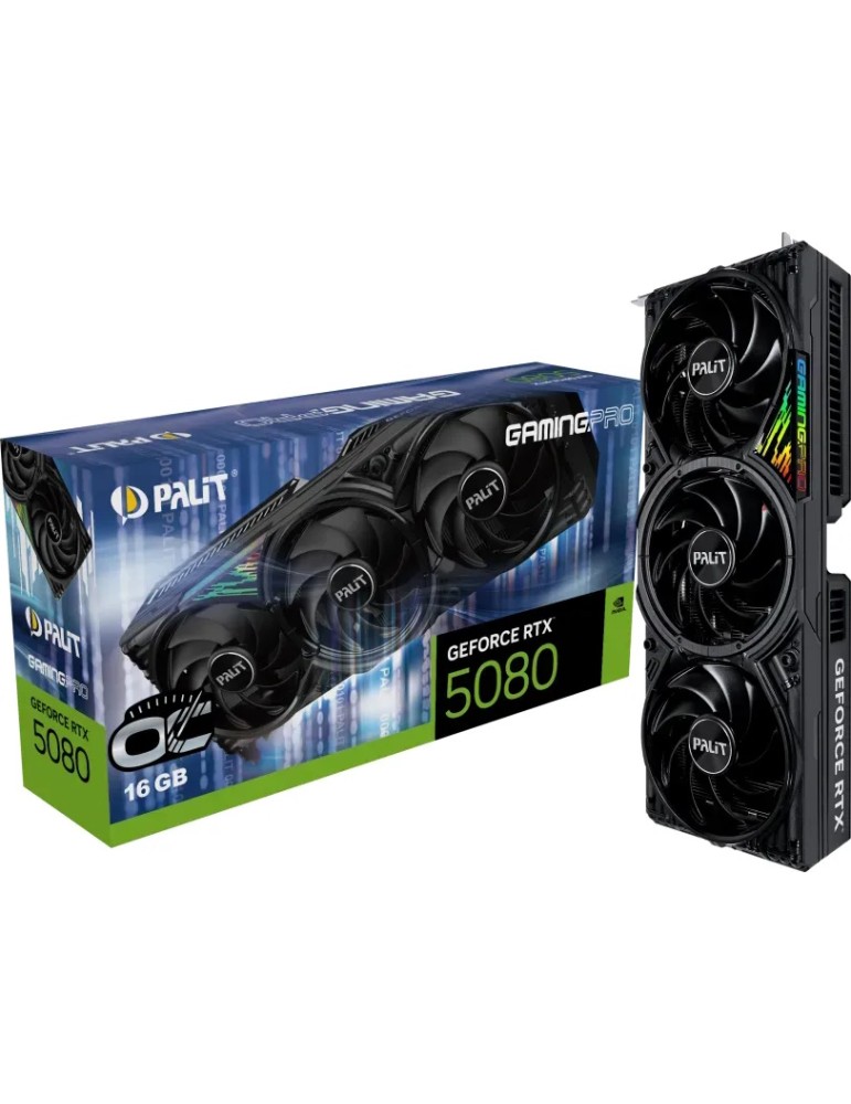 Palit GeForce RTX 5080 GamingPro OC - 16GB GDDR7, HDMI, 3x DP
