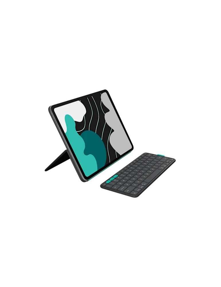 Logitech Flip Folio, Tastatur-Schutzhülle, Grafit kompatibel mit Apple iPad Pro 13" (M4 und M5) und iPad Air 13" (M2 und M3), DE