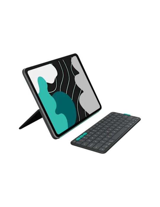 Logitech Flip Folio, Tastatur-Schutzhülle, Grafit kompatibel mit Apple iPad Pro 13" (M4 und M5) und iPad Air 13" (M2 und M3), DE