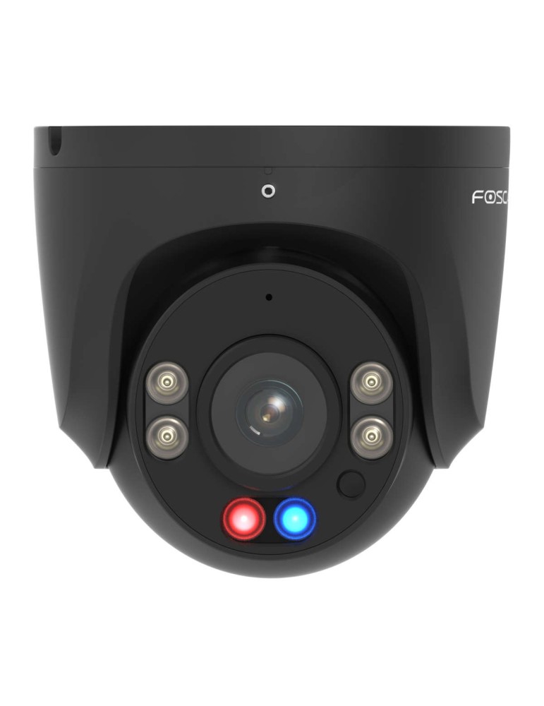 Foscam W5EP Überwachungskamera Schwarz 5MP (3072x1728), PoE, Integrierte Scheinwerfer, Rot-blaue Warnlichter und Sirene