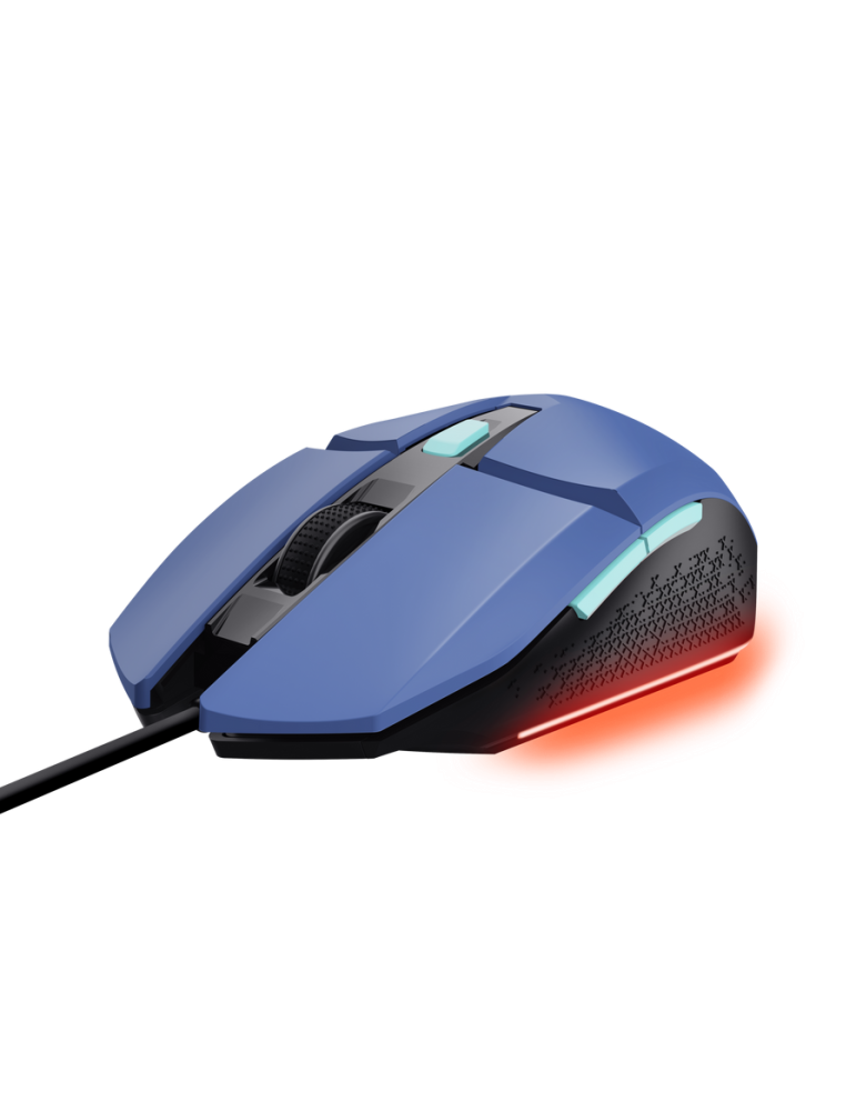 -Trust Gaming GXT109B FELOX Gaming Maus blau Beleuchtete Gaming-Maus mit programmierbaren Tasten, blau
