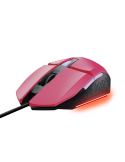 Trust Gaming GXT109P FELOX Gaming Maus pink Beleuchtete Gaming-Maus mit programmierbaren Tasten, weiß
