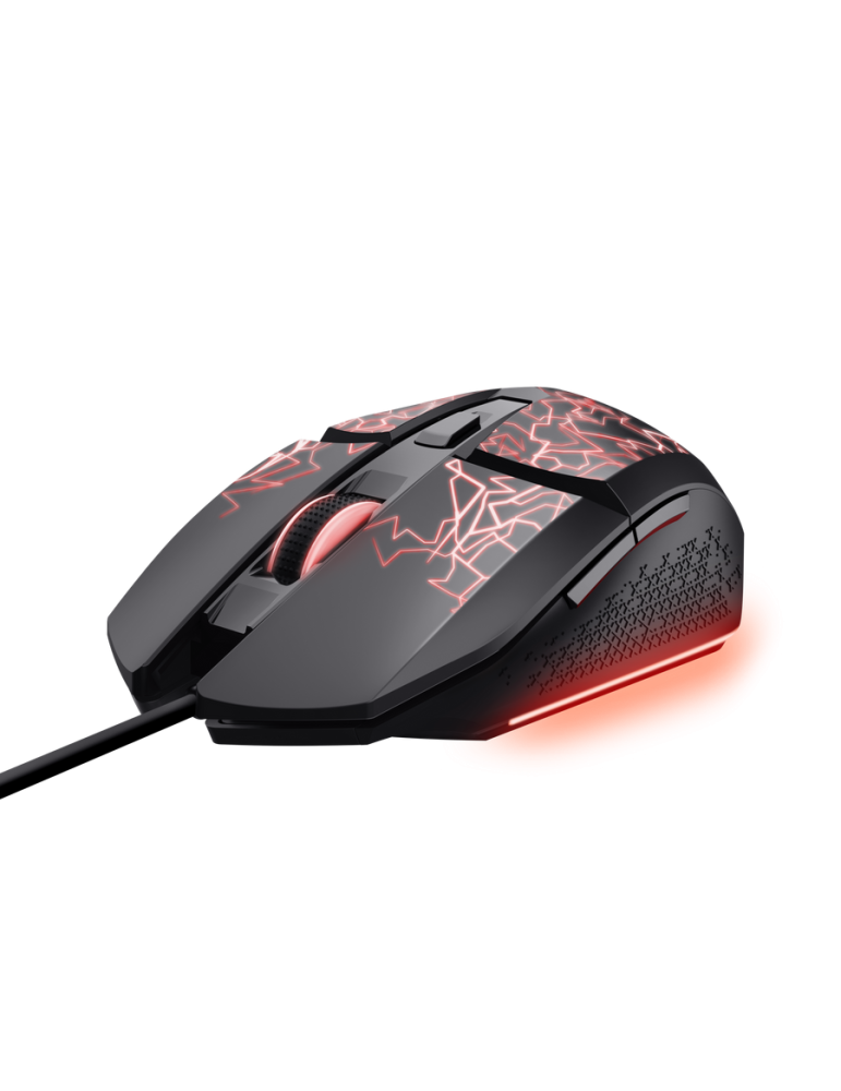 Trust Gaming GXT113 FELOX LED Gaming Maus Mehrfarbige beleuchtete Gaming-Maus mit programmierbaren Tasten