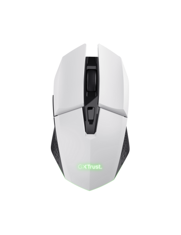 Trust Gaming GXT110W FELOX Wireless Gaming Maus weiß Kabellose aufladbare Gaming-Maus mit mehrfarbiger LED-Beleuchtung