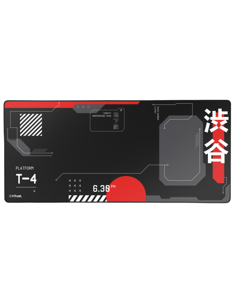 Trust Gaming GXT759 XXL rot/schwarz XXL Gaming-Mauspad mit vernähtem Rand für bequemes und stabiles Gaming