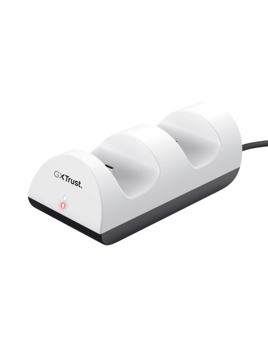 Trust Gaming GXT254 Ladedock für PS5 Controller Ladedock zum gleichzeitigen Aufladen und Aufbewahren von zwei PS5-Controllern