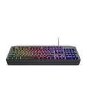 Trust Gaming GXT836 EVOCX Gaming Tastatur Gaming-Tastatur mit Regenbogenschwellen-RGB-Beleuchtung und Soft-Touch-Tasten