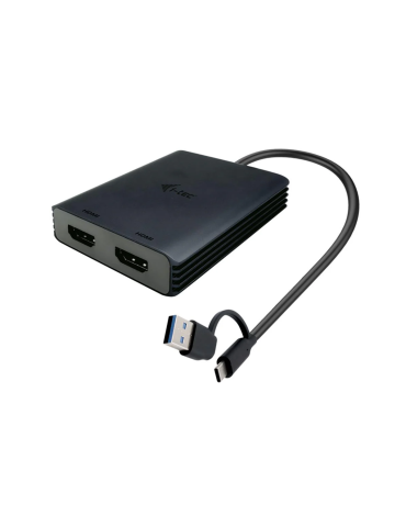 i-tec USB-A/USB-C Dual 4K HDMI Video Adapter