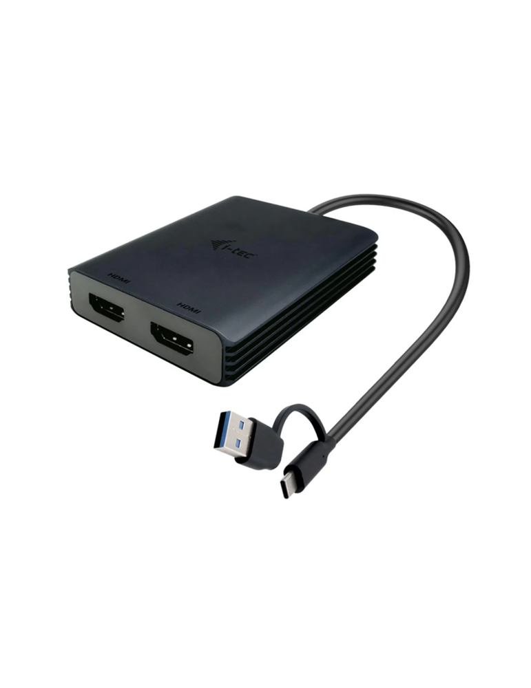 i-tec USB-A/USB-C Dual 4K HDMI Video Adapter