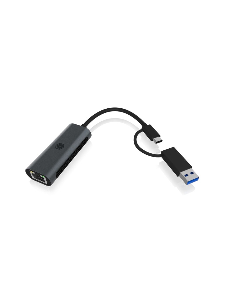 Icy Box USB Type-C/Type-A zu 2.5 Gigabit Ethernet LAN Adapter